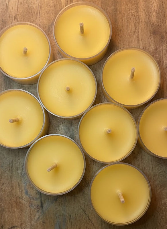 100% Pure Beeswax Candle | 12 pack Tea Light