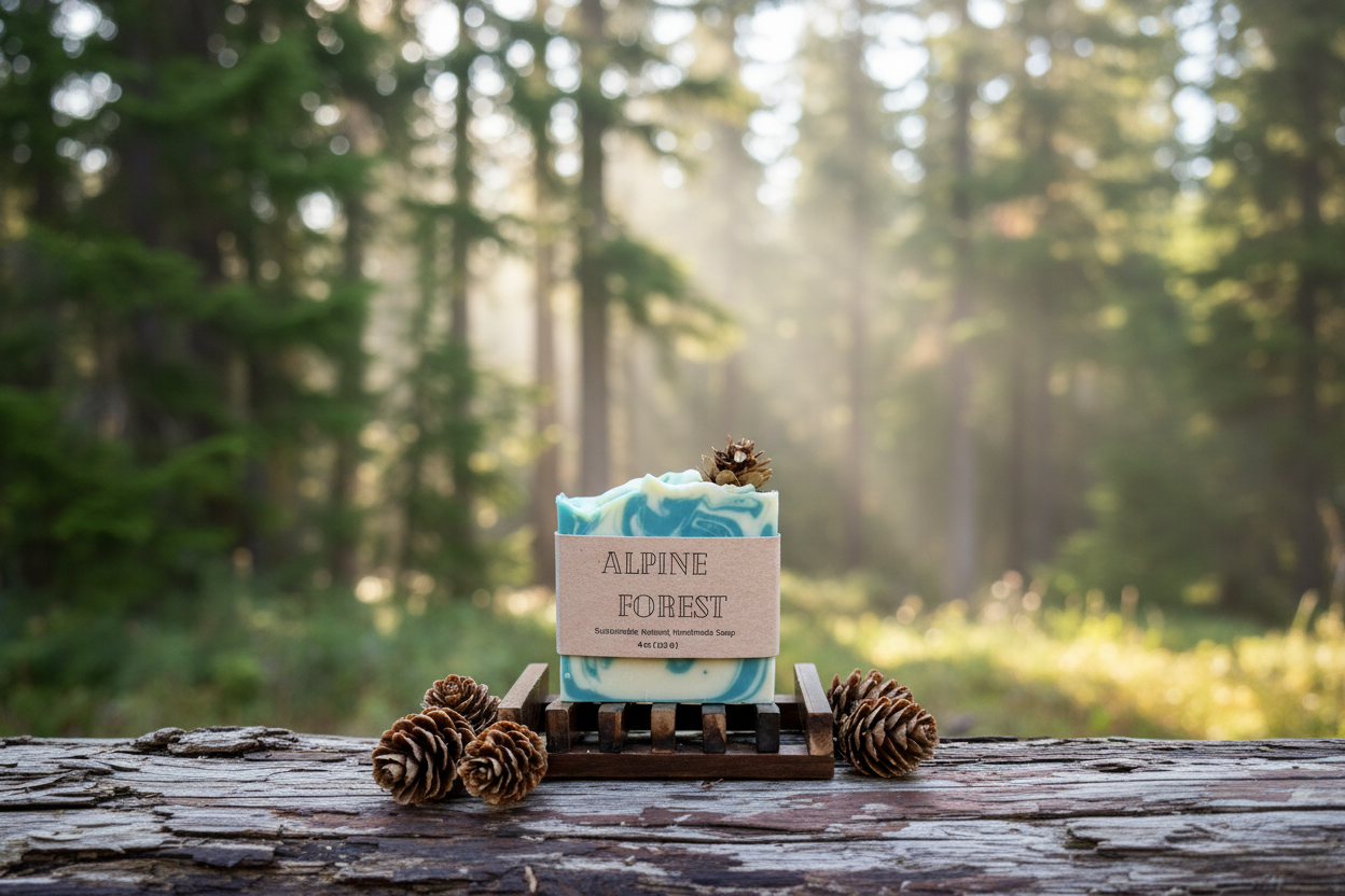 Alpine Forest Soap with Pine Cones and Forest