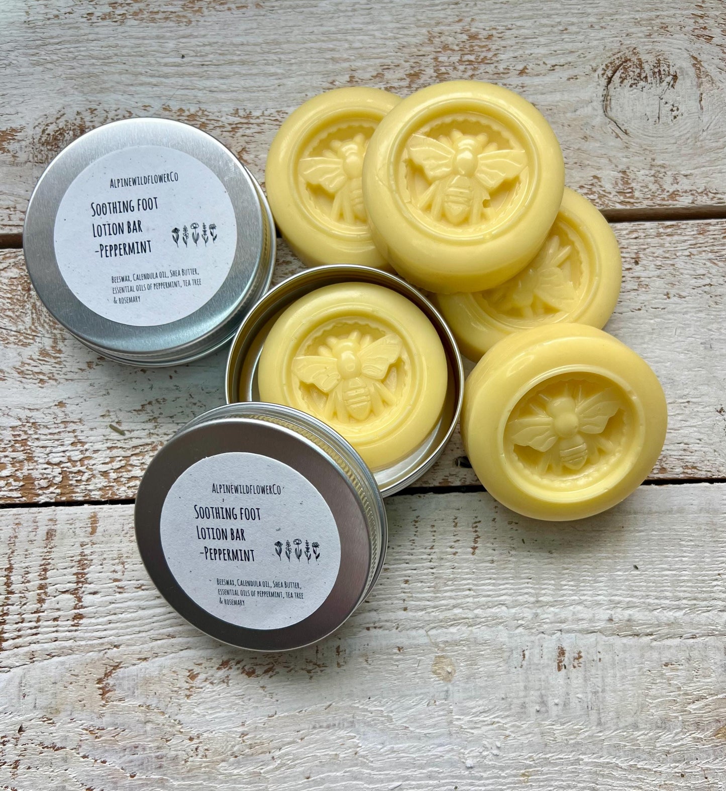 Peppermint Foot Lotion Bar | Shea Butter, Calendula Oil, Vitamin E