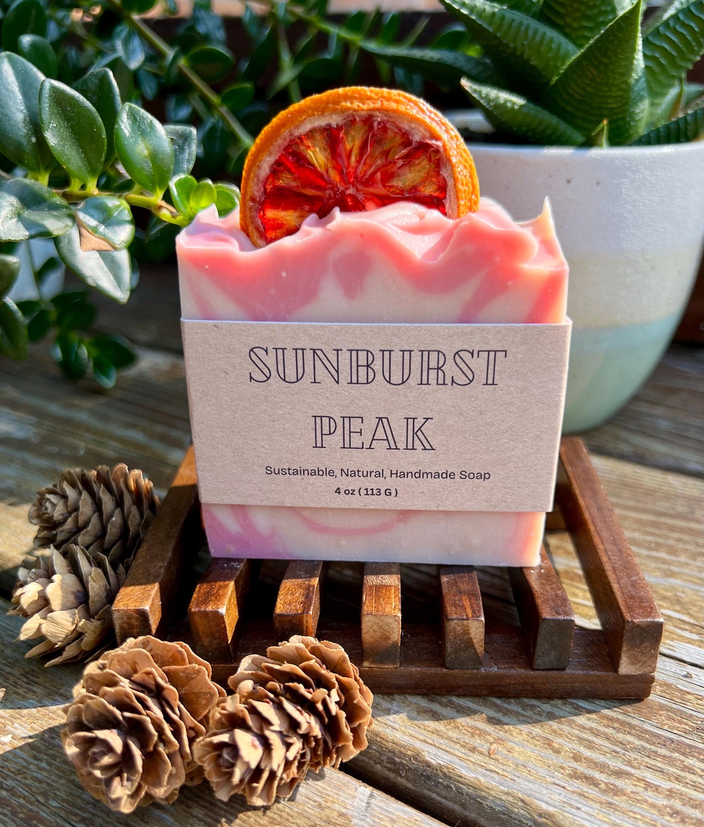 Sunburst Peak | Blood Orange Goji Berry Scented Soap - Hemp Seed Oil, Shea & Cocoa Butter