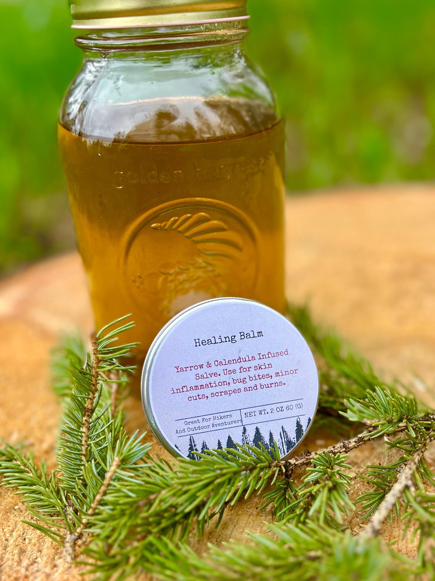 Wildflower Healing Balm – Yarrow & Calendula, Natural Beeswax, Herbal Aroma