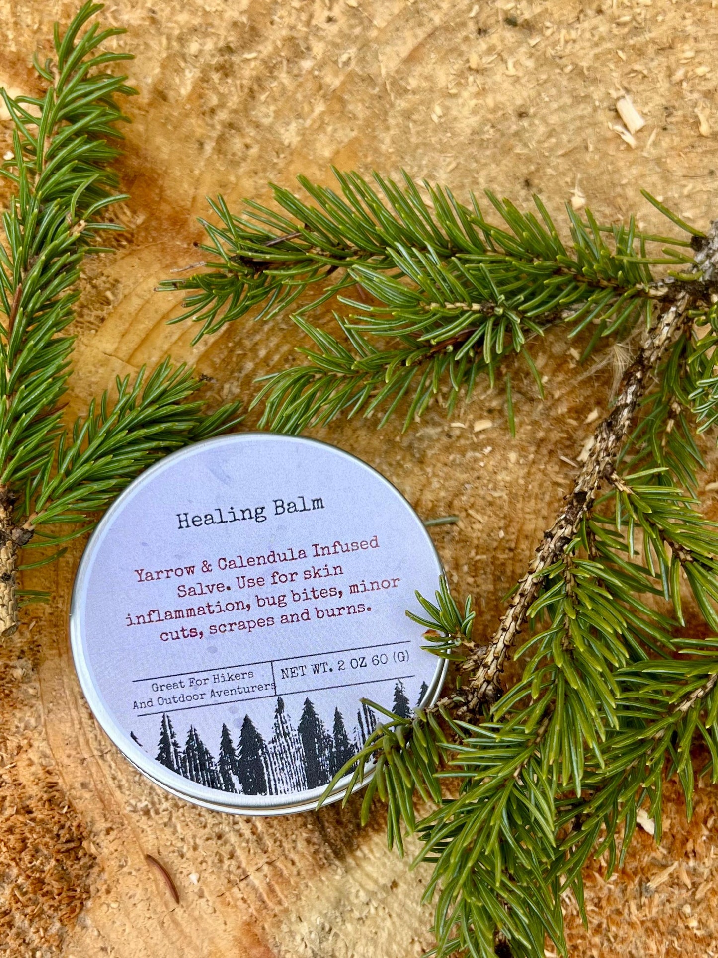 Wildflower Healing Balm – Yarrow & Calendula, Natural Beeswax, Herbal Aroma