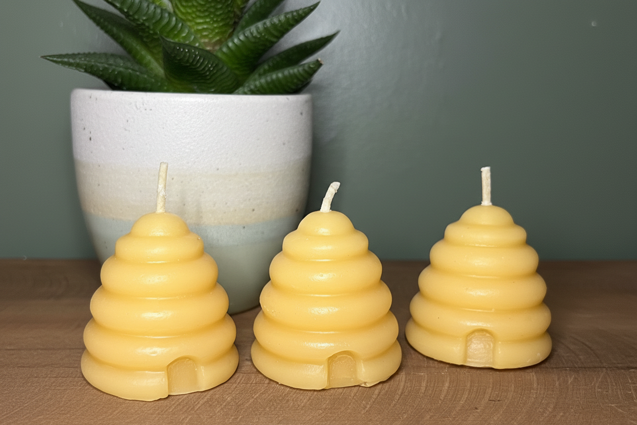 Enhanced beeswax candles
