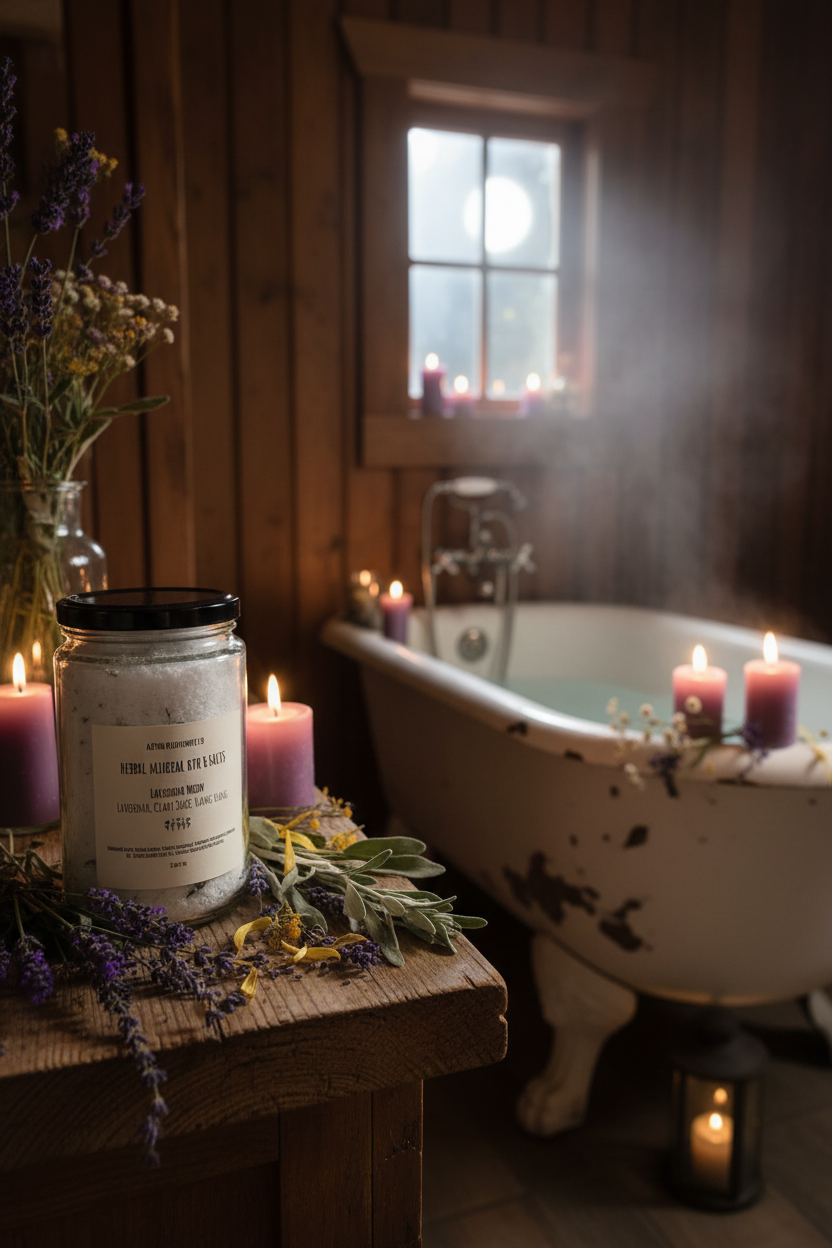 Lavendar Moon - Cabin Bathroom